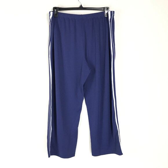 Lands’ End Wide Leg Sweatpants Women's Plus Size 1X Blue Stretch Knit Pockets - Picture 3 of 12